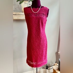 Adrianna Pappell pink lace dress